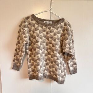JH Collectibles Beige and Gray Patterned Sweater